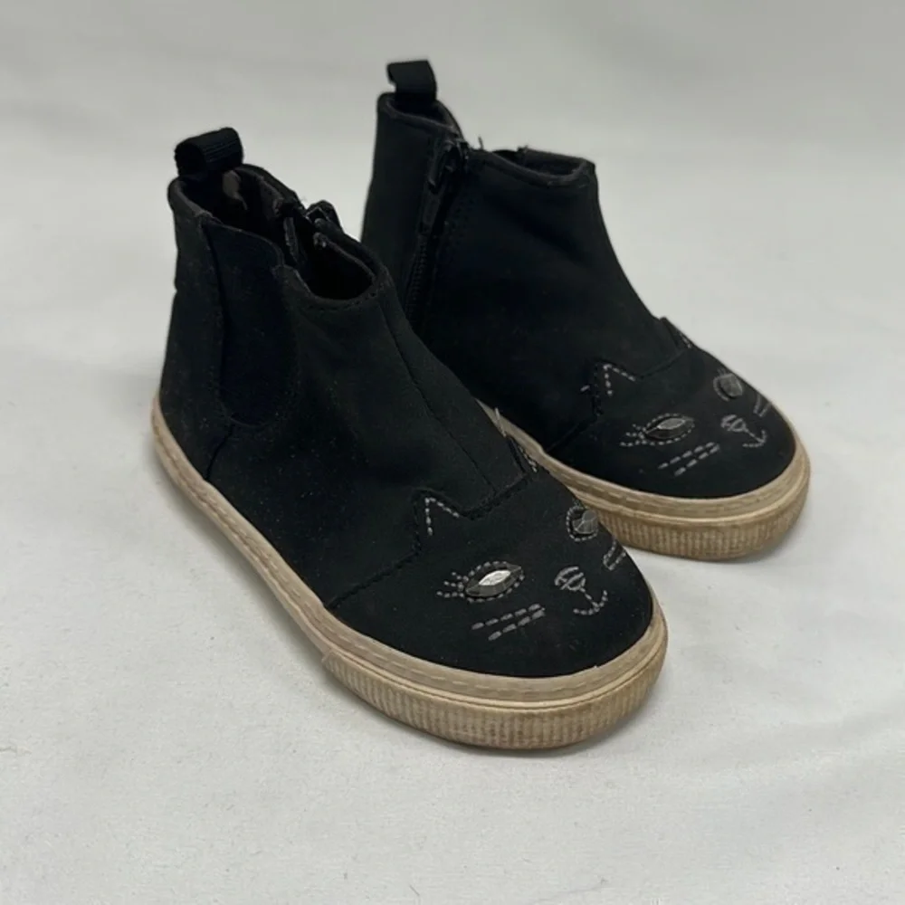 Baby Gap Kids Black Cat Booties Size 7